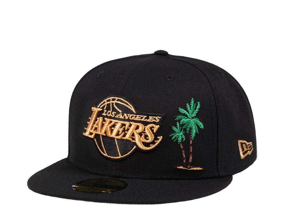 New Era Los Angeles Lakers Black and Gold Icons Edition 59Fifty Fitted Cap