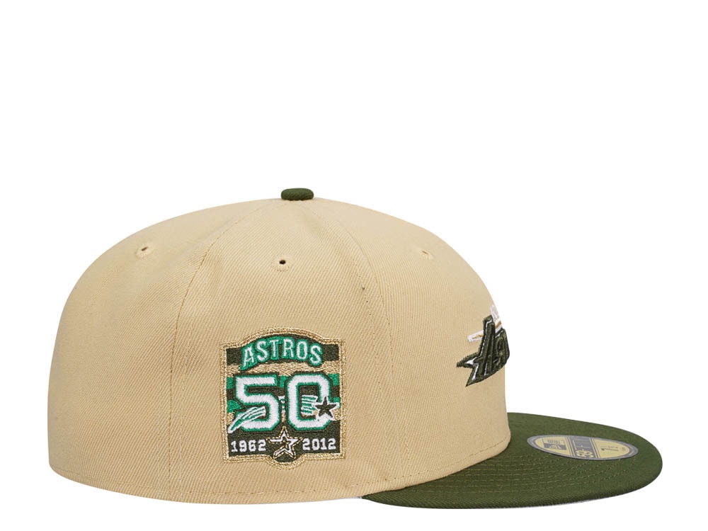 New Era Houston Astros 50th Anniversary Vegas Gold Prime Two Tone Edition 59Fifty Fitted Cap