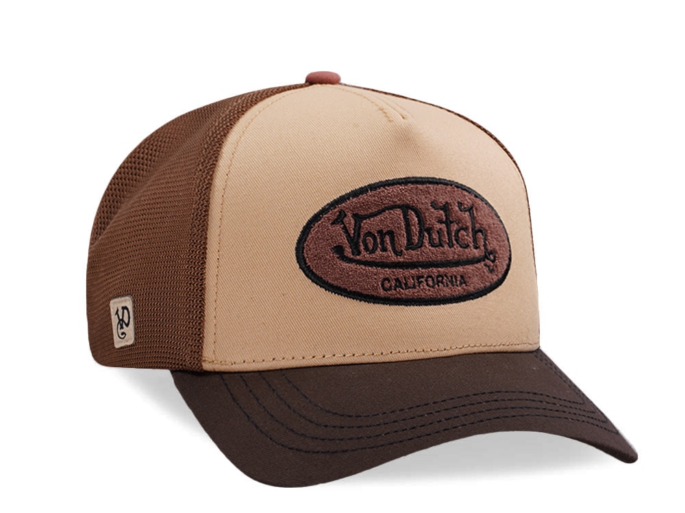 Von Dutch Oval Patch Brown Edition Trucker Snapback Cap