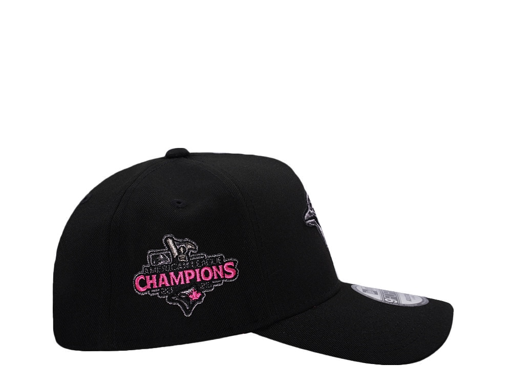 New Era Toronto Blue Jays American League Champions Pink Glow Black Prime Edition 9Forty A Frame Snapback Cap