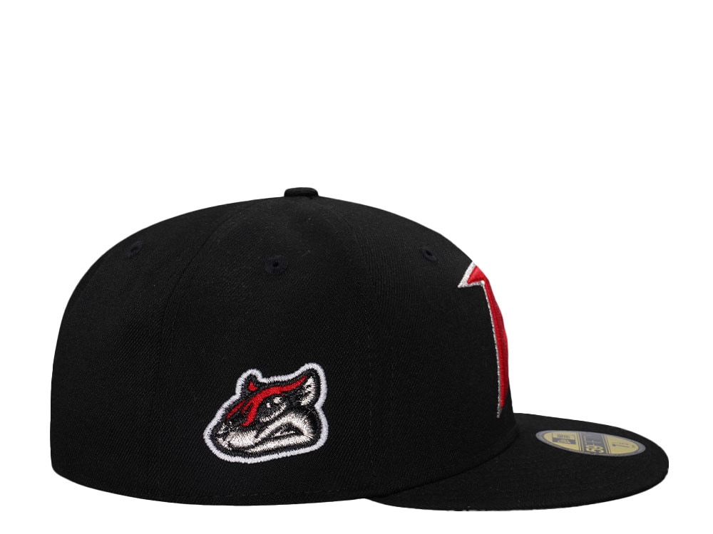 New Era Richmond Flying Squirrels Black Throwback Edition 59Fifty Fitted Cap