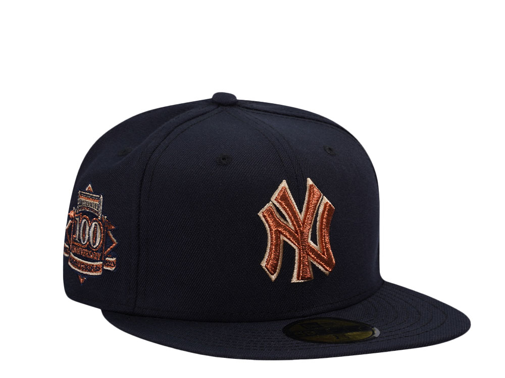 Cappellino NEW YORK YANKEES 100° Anniversario New Era 59FIFTY | Berretto Fitted Blu Navy - Foto 3