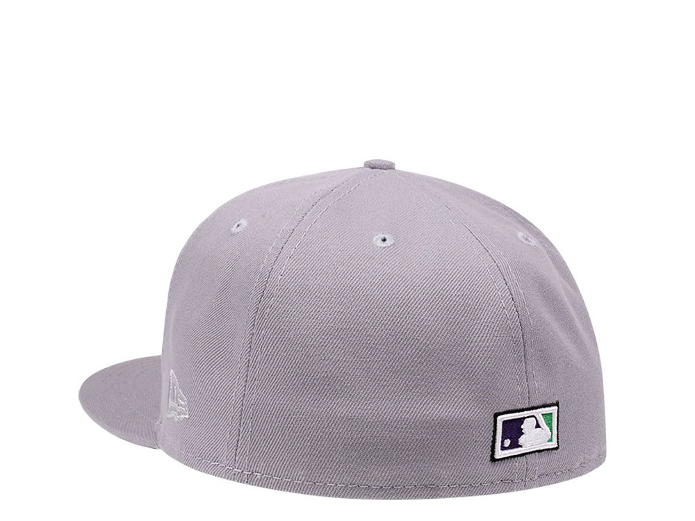 New Era Tampa Bay Rays 10 Seasons Gray and Purple Edition 59Fifty Fitted Cap