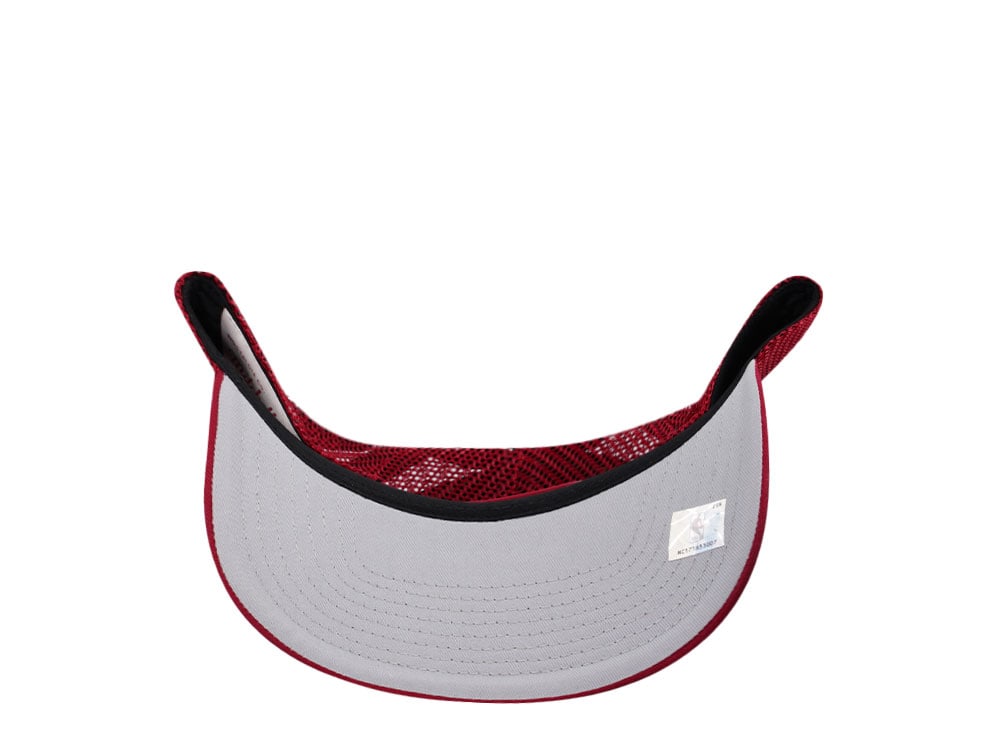 Mitchell & Ness Miami Heat Red Trucker Adjustable Fit Snapback Cap