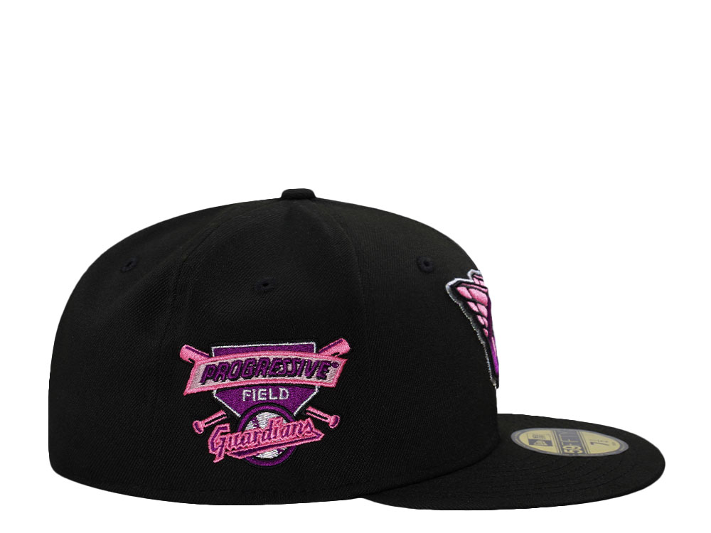 New Era Cleveland Guardians Progressive Field Magenta Black Prime Edition 59Fifty Fitted Cap