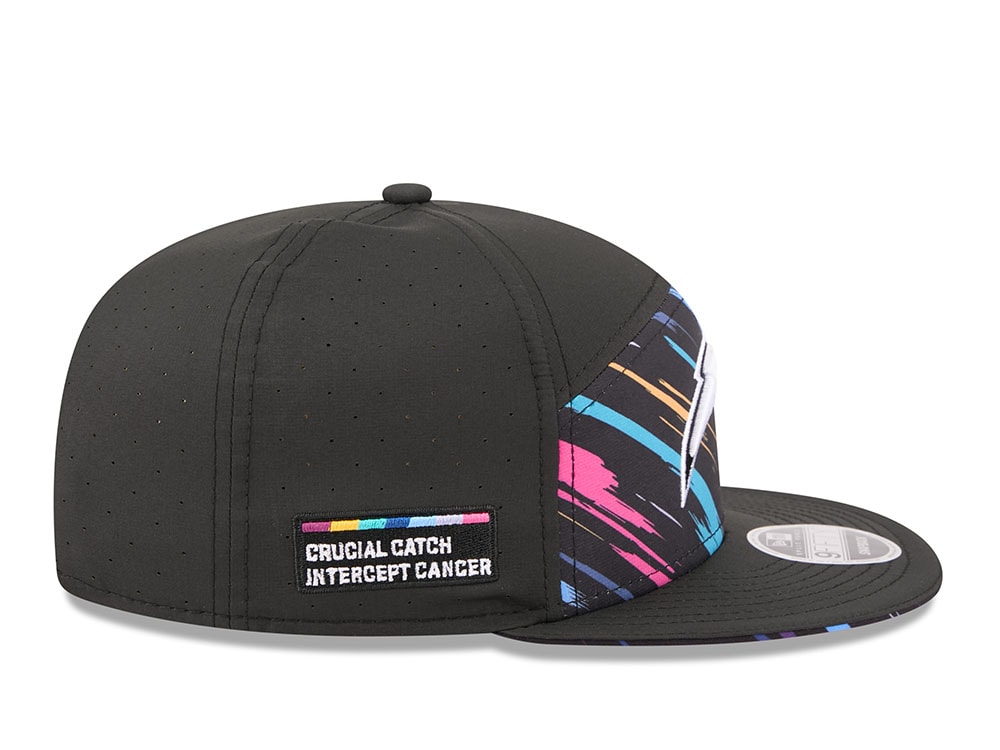 New Era Los Angeles Chargers Crucial Catch 2026 Black Edition 9Fifty Split Panel Snapback Cap