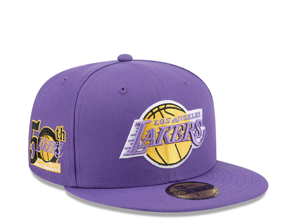 New Era Los Angeles Lakers HWC 50th Anniversary Purple 59Fifty Fitted Cap