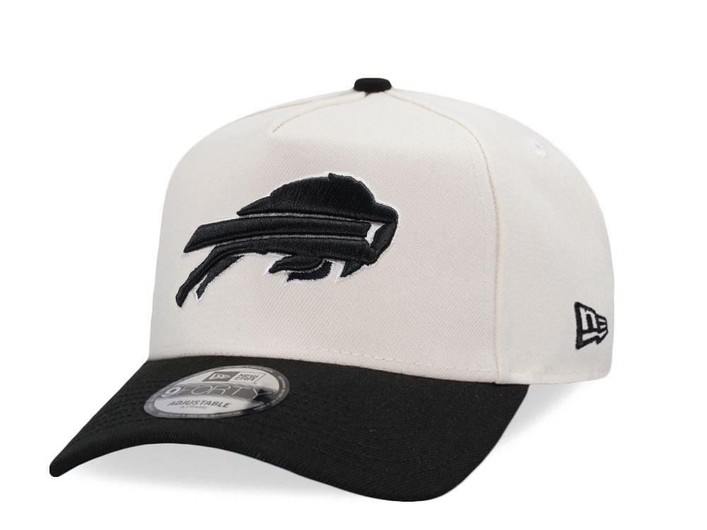 New Era Buffalo Bills Chrome Black Two Tone Edition 9Forty A Frame Snapback Cap