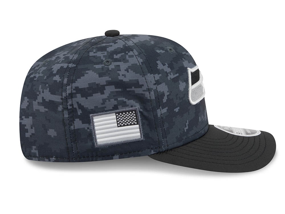 New Era Seattle Seahawks NFL Salute to Service 2026 Digi Camo Black 9Seventy Stretch Snapback Cap