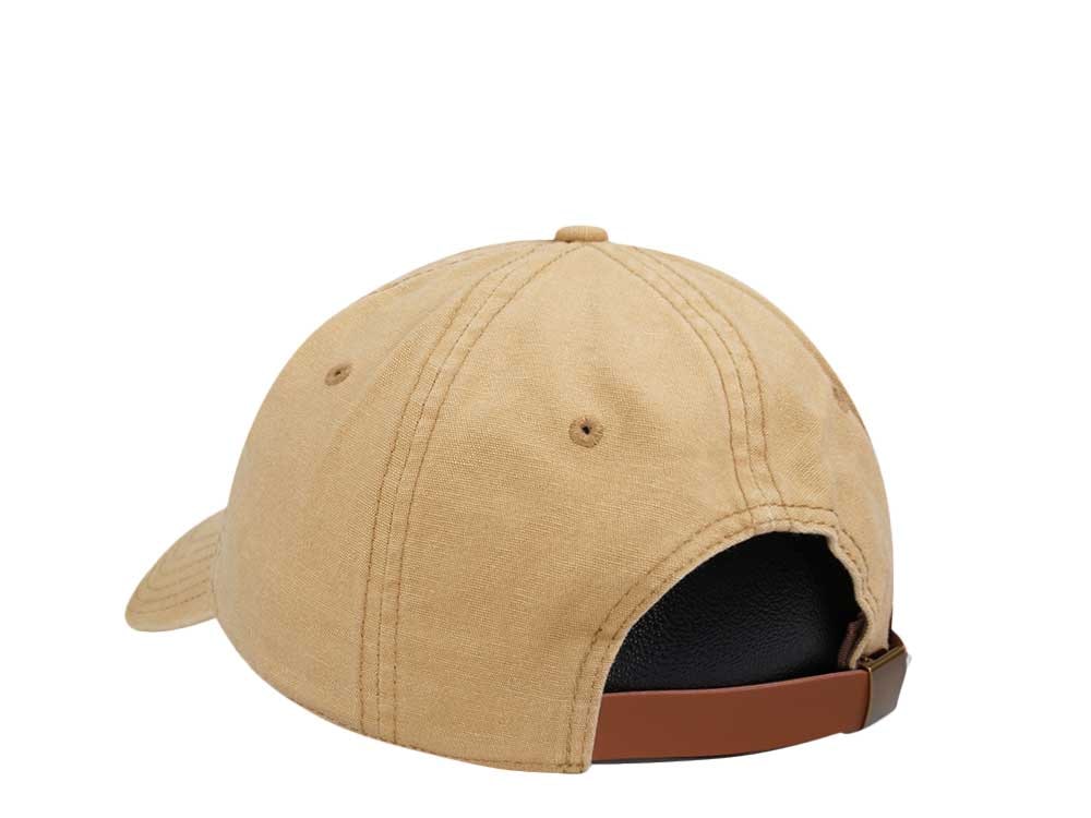 John Deere Stone Washed Logo Brown Strapback Cap