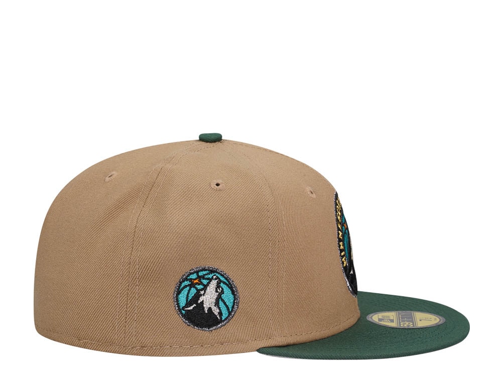 New Era Minnesota Timberwolves Khaki Green Two Tone Classic Edition 59Fifty Fitted Cap