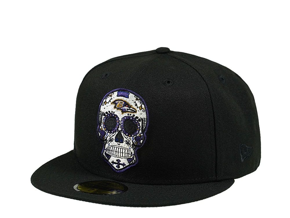 New Era Baltimore Ravens Skull Edition 59Fifty Fitted Cap