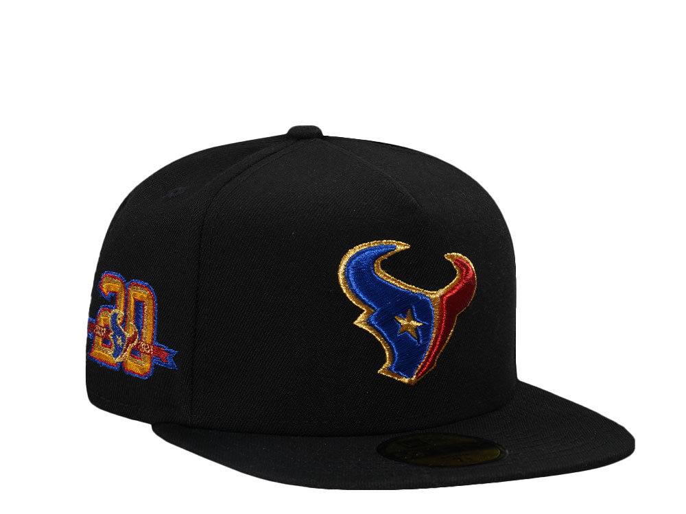 New Era Houston Texans 20th Anniversary Black Throwback Edition 59Fifty A Frame Fitted Cap