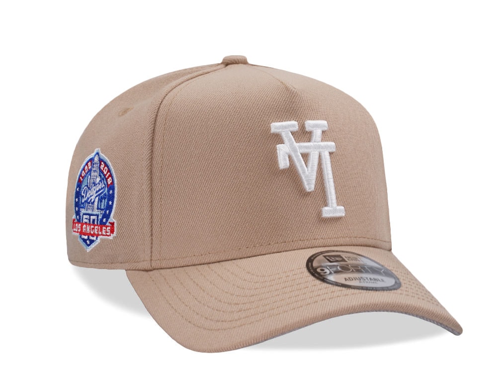 New Era Los Angeles Dodgers 60th Anniversary Camel Prime Edition 9Forty A Frame Snapback Cap