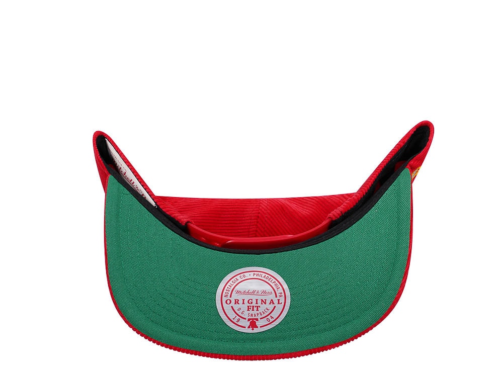 Mitchell & Ness Atlanta Hawks Red Cord Hardwood Classic Snapback Cap
