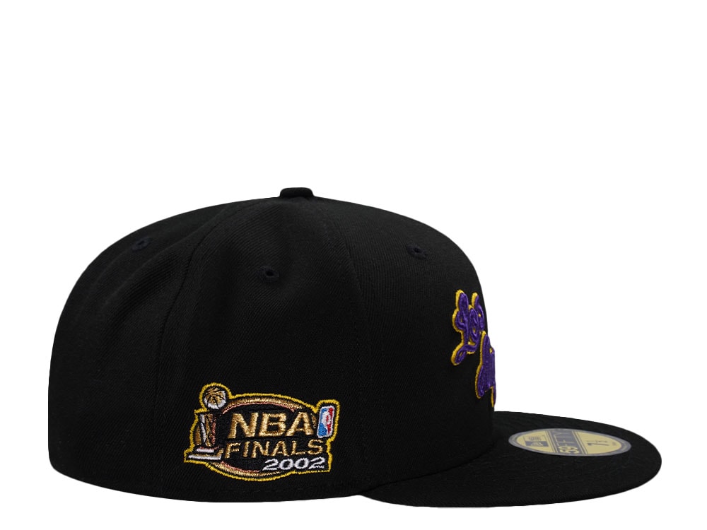 New Era Los Angeles Lakers NBA Finals 2002 Black Prime Edition 59Fifty Fitted Cap