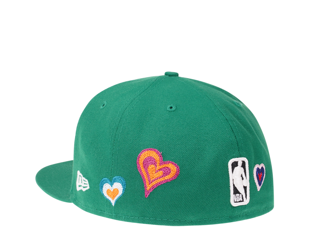 New Era Boston Celtics Green Chainstitchheart Edition 59Fifty Fitted Cap