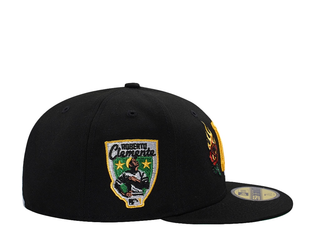 New Era Pittsburgh Pirates Roberto Clemente Fire Rose Black Prime Edition 59Fifty Fitted Cap