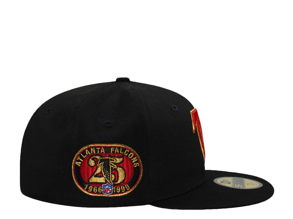 New Era Atlanta Falcons 25th Anniversary Metallic Black Prime Edition 59Fifty Fitted Cap