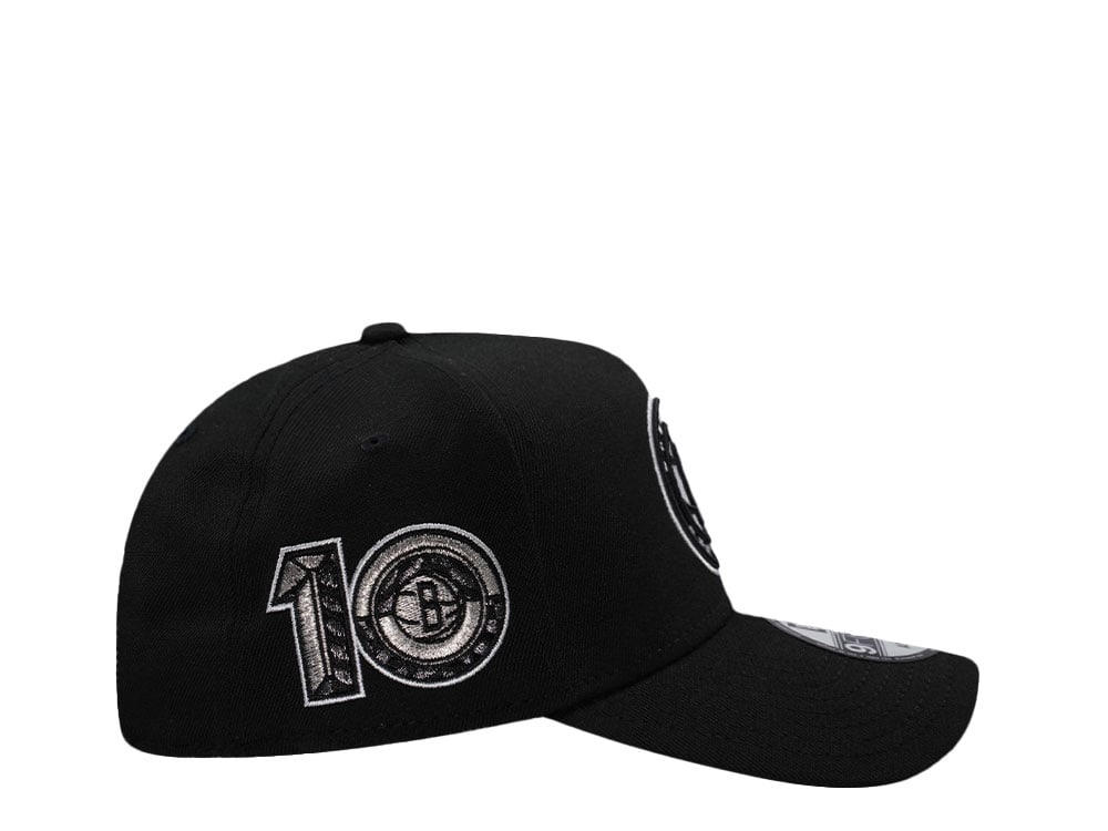 New Era Brooklyn Nets 10 Anniversary Black Prime Edition 9Forty A Frame Snapback Cap