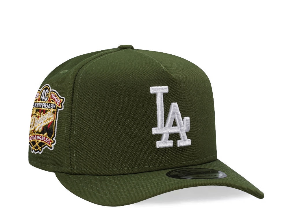 New Era Los Angeles Dodgers 40th Anniversary Rifle Green Edition 9Fifty A Frame Snapback Cap