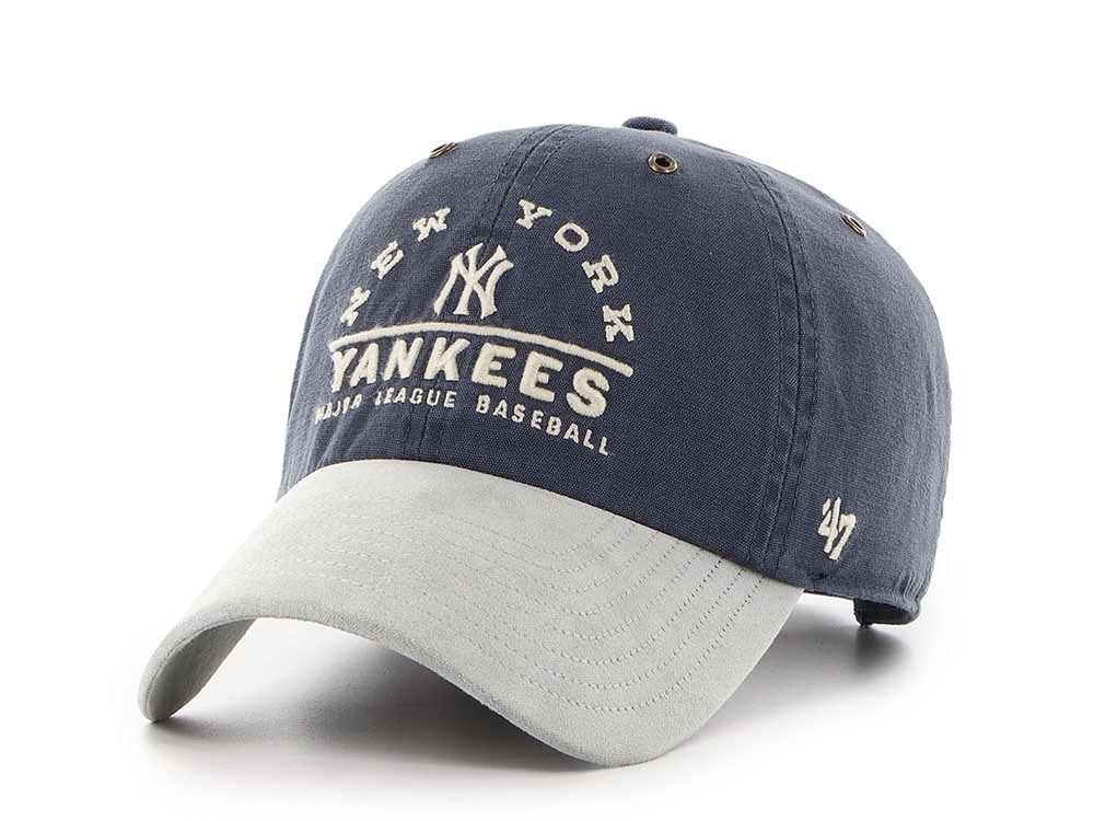 47 Brand New York Yankees Suede Visor Navy Clean Up Strapback Cap