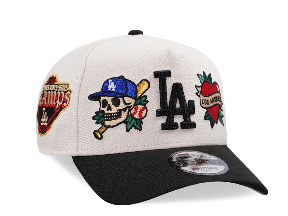 New Era Los Angeles Dodgers World Series 2025 Tattoo White Two Tone Edition 9Forty A Frame Snapback Cap