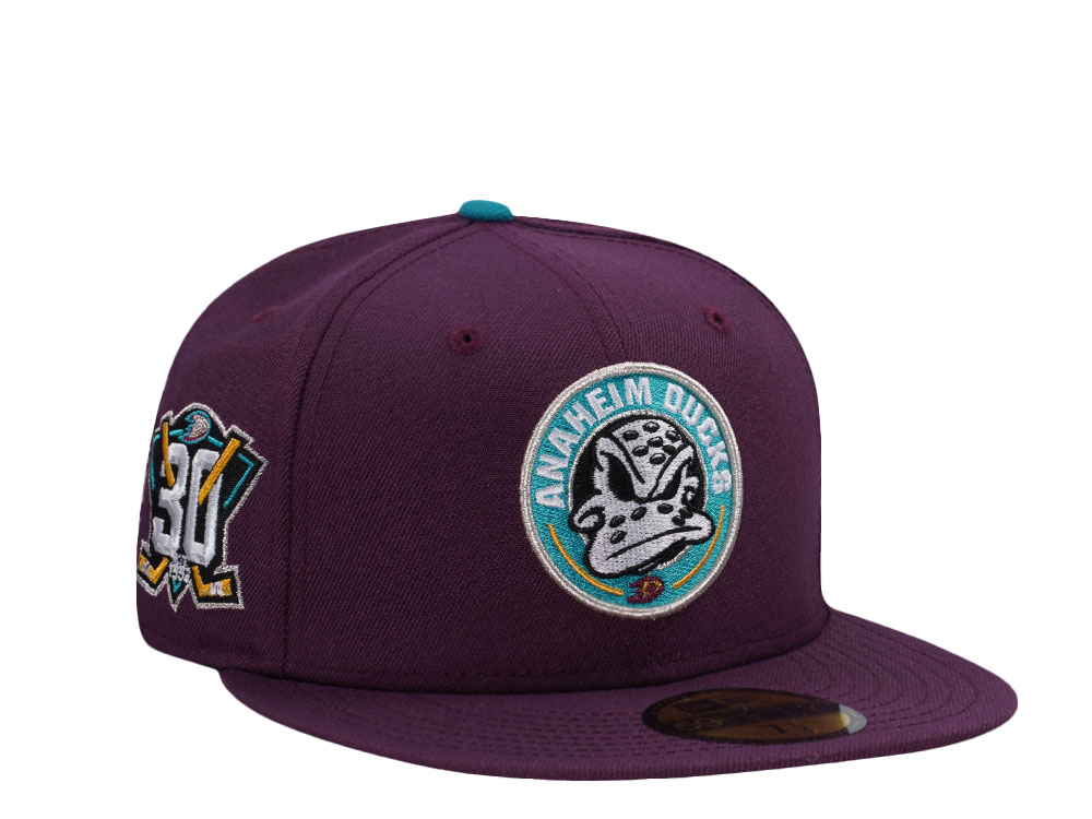 New Era Anaheim Ducks 10th Anniversary Plum Prime Edition 59Fifty Fitted Cap