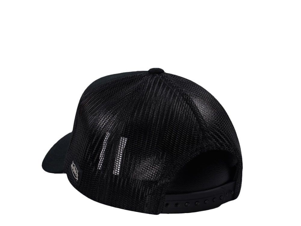 Von Dutch Script Black Trucker Snapback Cap