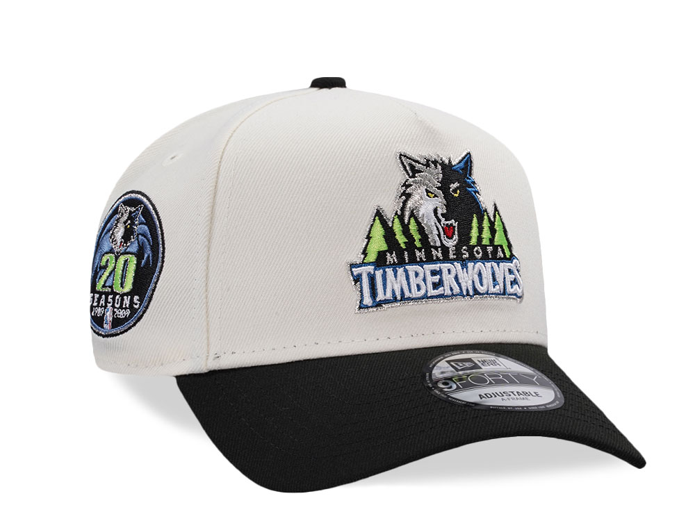 New Era Minnesota Timberwolves 20 Seasons Chrome Two Tone Edition 9Forty A Frame Snapback Cap