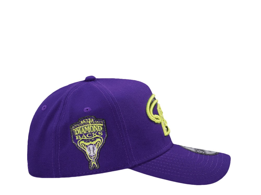 New Era Arizona Diamondbacks Inaugural Season 1998 Purple Prime Edition 9Forty A Frame Snapback Cap
