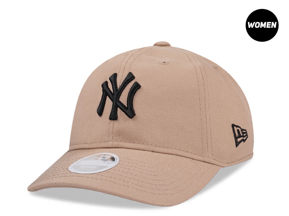 New Era New York Yankees Camel Black Womens 9Twenty Strapback Cap