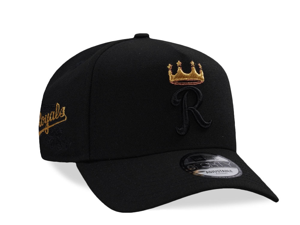 New Era Kansas City Royals World Series 1985 Black Prime Edition 9Forty A Frame Snapback Cap
