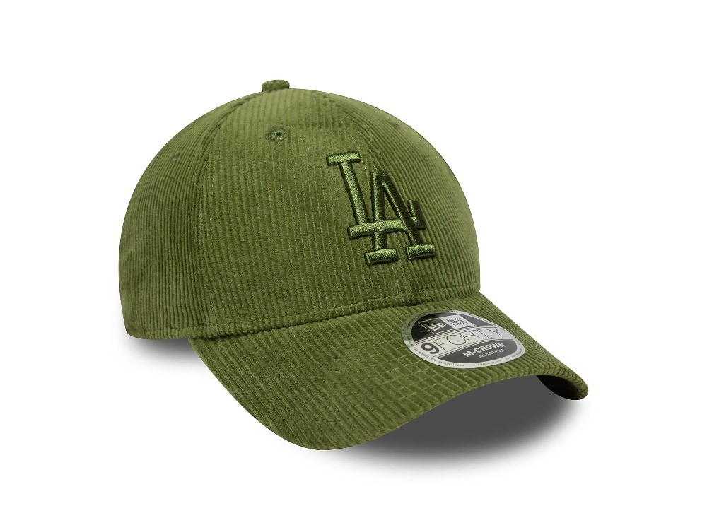 New Era Los Angeles Dodgers Green Corduroy 9Forty M Crown Snapback Cap