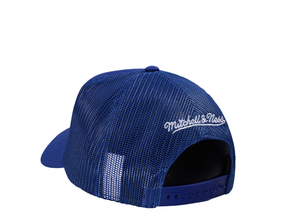 Mitchell & Ness Philadelphia 76ers Dark Blue Trucker Adjustable Fit Snapback Cap