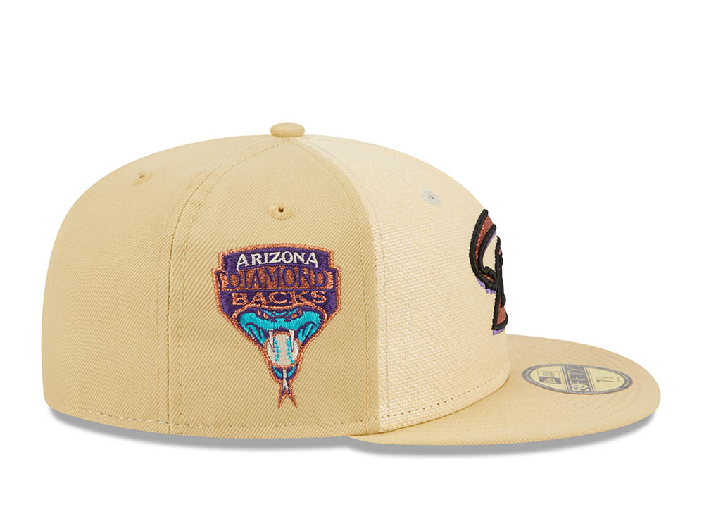 New Era Arizona Diamondbacks Raffia Front Vegas Gold Edition 59Fifty Fitted Cap