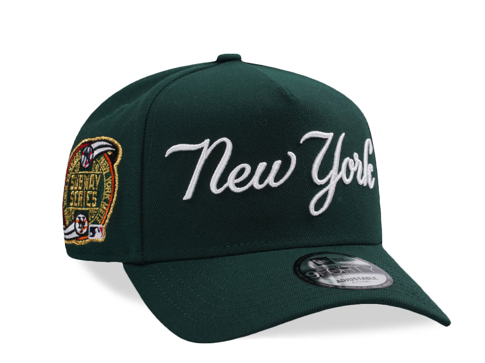 New Era New York Yankees Subway Series Dark Green Prime Edition 9Forty A Frame Snapback Cap