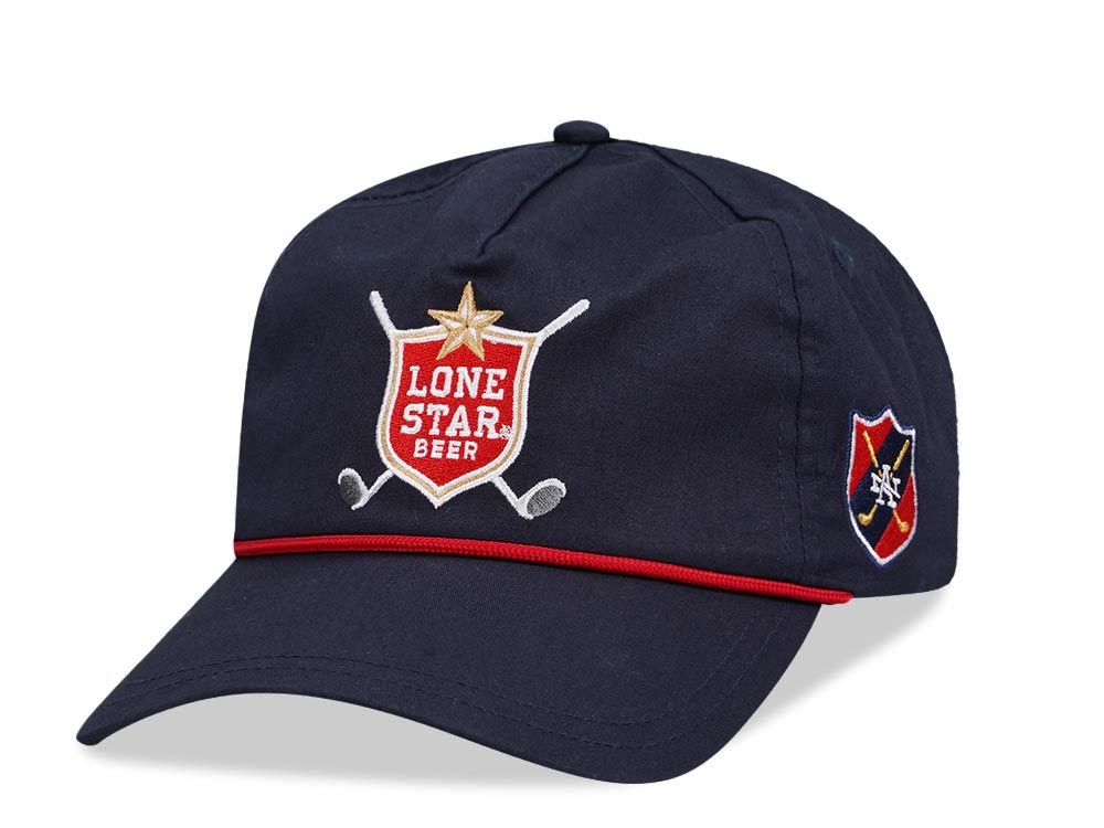 American Needle Lone Star Lightweight Rope Navy Vintage Casual Snapback Cap
