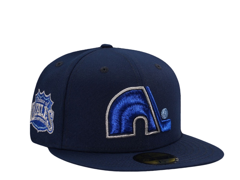 New Era Quebec Nordiques Prince Of Wales Conference Ocean Blue Prime Edition 59Fifty Fitted Cap