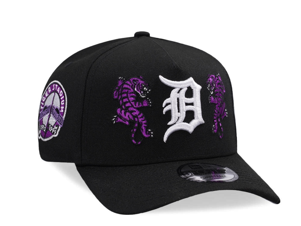 New Era Detroit Tigers Stadium Tiger Black Prime Edition 9Forty A Frame Snapback Cap