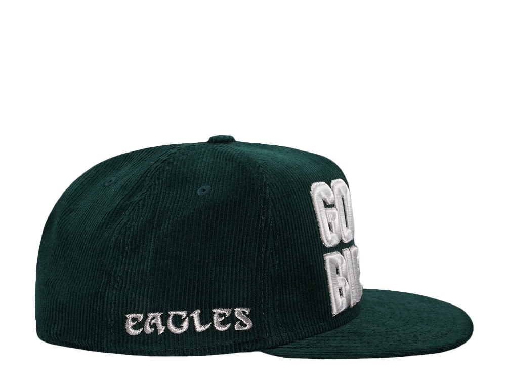 New Era Philadelphia Eagles Go Birds Corduroy Throwback Edition 59Fifty A Frame Fitted Cap