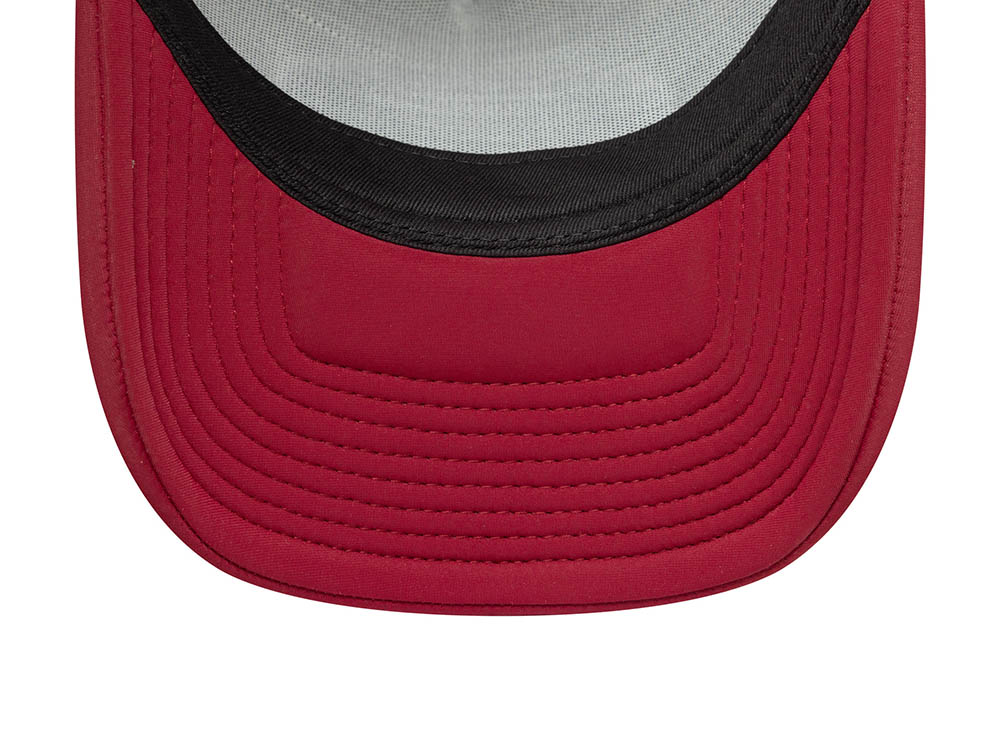 New Era Oval Foam Patch Cherry 9Forty A Frame Trucker Snapback Cap