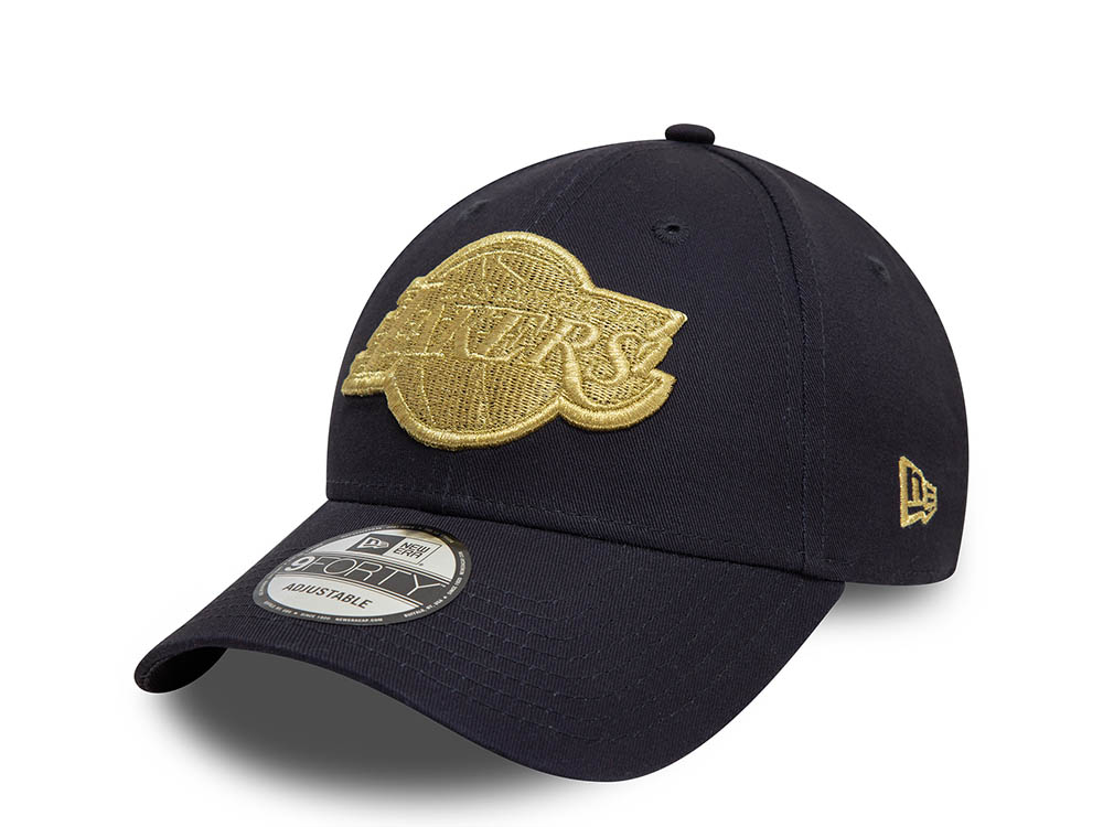 New Era Los Angeles Lakers Metallic Navy 9Forty Strapback Cap