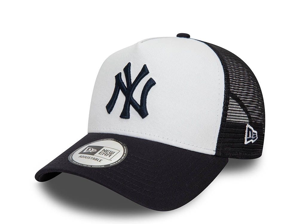 New Era New York Yankees Team Colour Block Navy 9Forty A Frame Trucker Snapback Cap