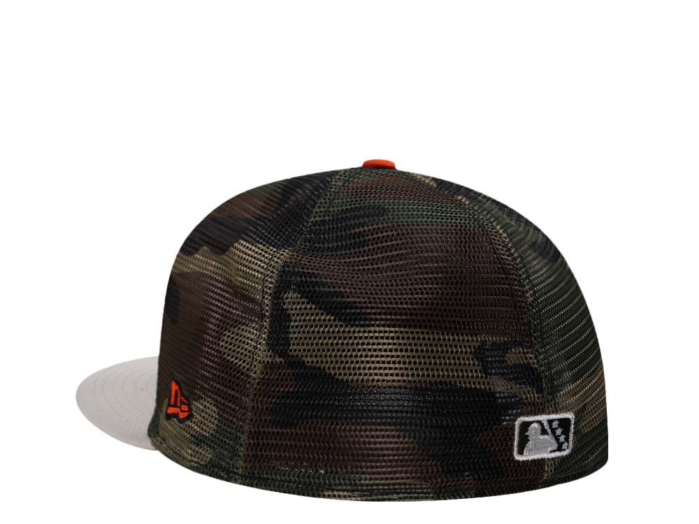 New Era Gwinnett Stripers Camouflage Mesh Edition 59Fifty Trucker Fitted Cap