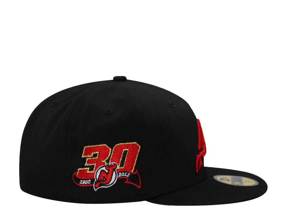 New Era New Jersey Devils 30th Anniversary Legend Black Red Edition 59Fifty Fitted Cap