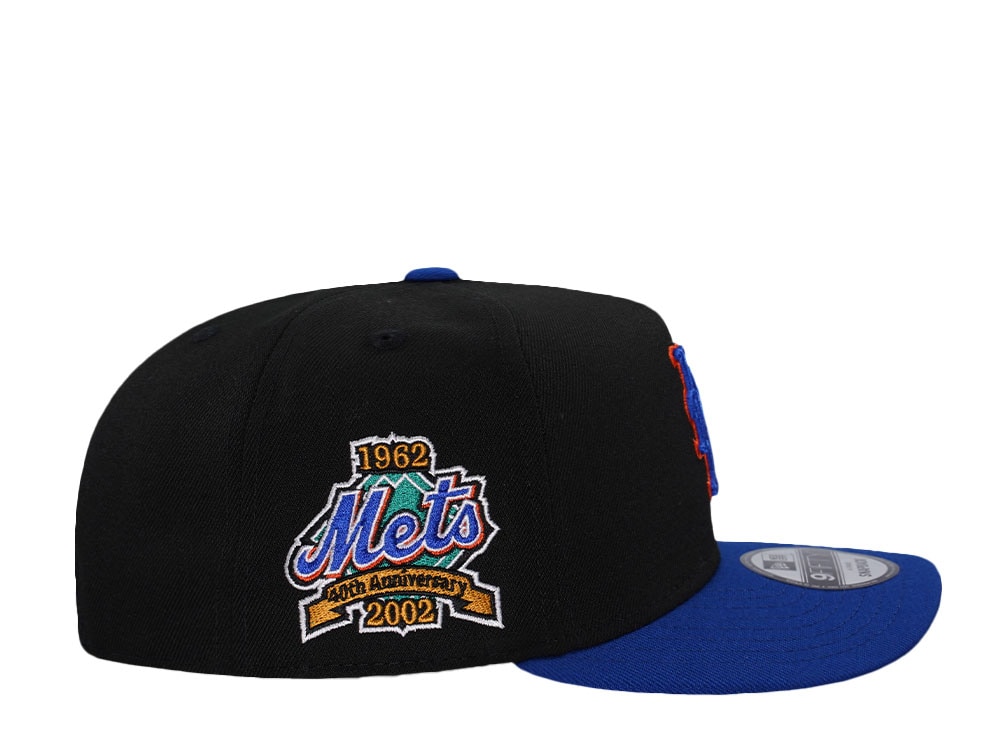 New Era New York Mets 40th Anniversary Black Two Tone Edition 9Fifty A Frame Snapback Cap