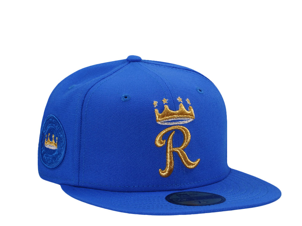 New Era Kansas City Royals Supmarine Blue Luxury Prime Edition 59Fifty Fitted Cap