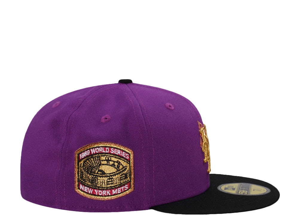 New Era New York Mets World Series 1969 Grape Metallic Flame Edition 59Fifty Fitted Cap