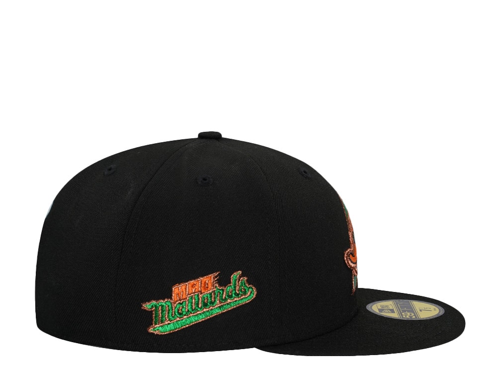New Era Arkansas Mad Mallards Black Metallic Edition 59Fifty Fitted Cap